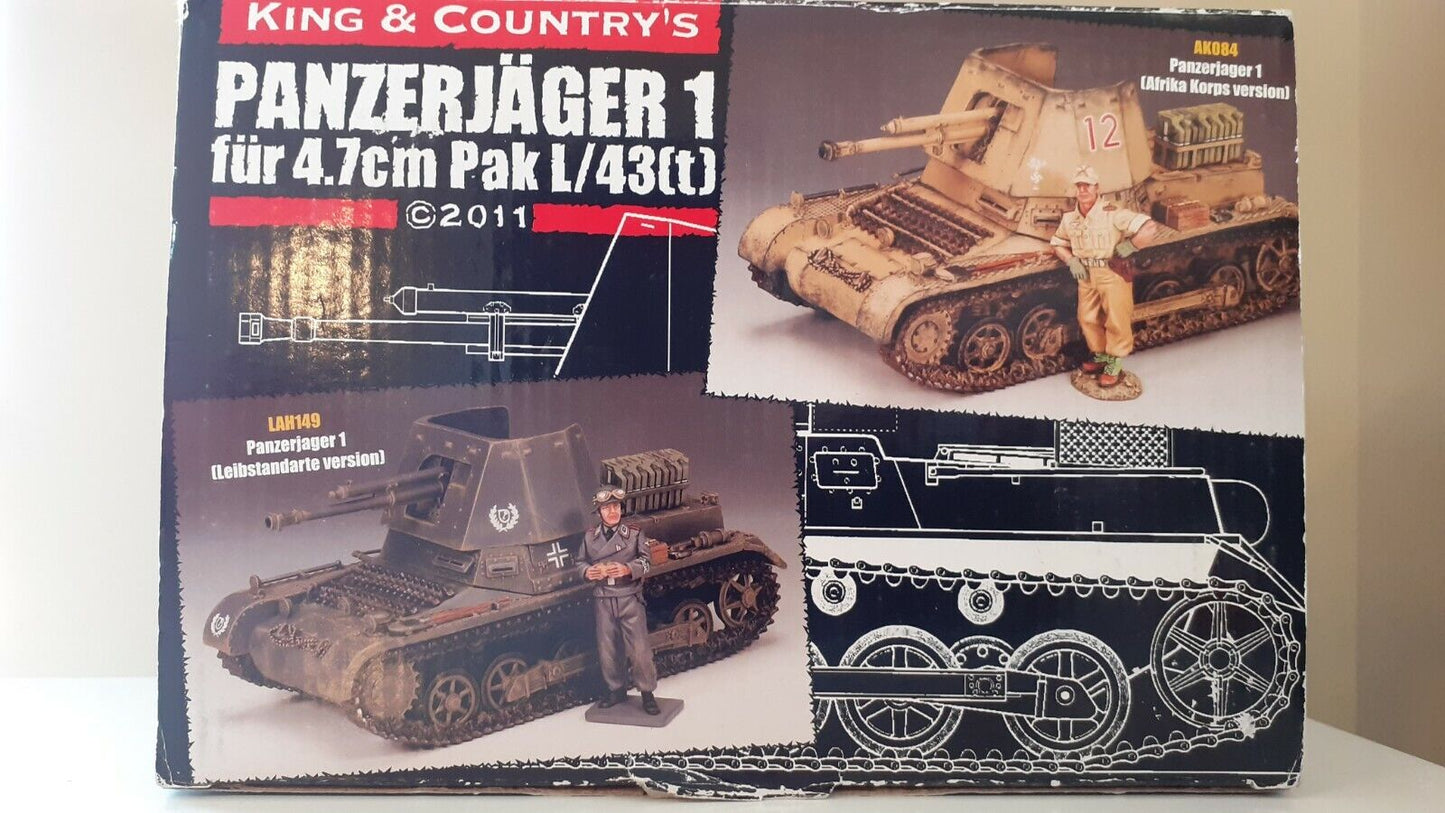 King and country ww2 German afrika korps panzer 1 panzerjager boxed 1:32 ak084