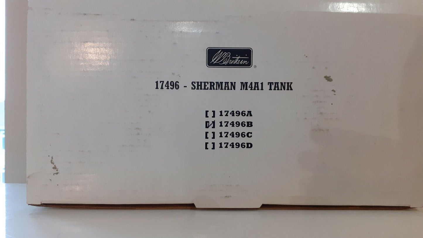 Britains 17496 17496b  ww2 Sherman tank boxed 1:32