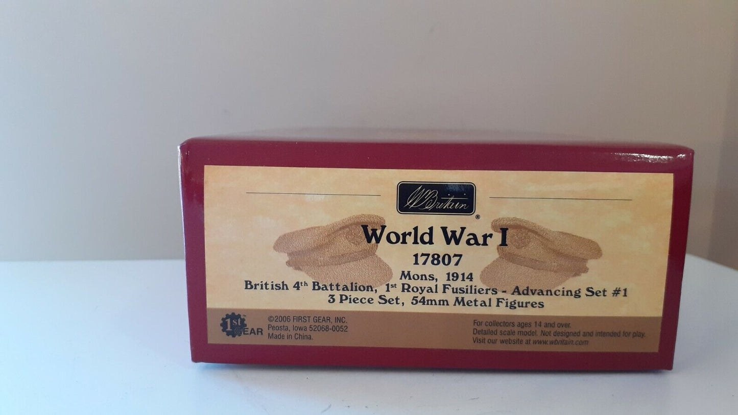 Britains ww1 17807 British infantry mons fusiliers metal boxed