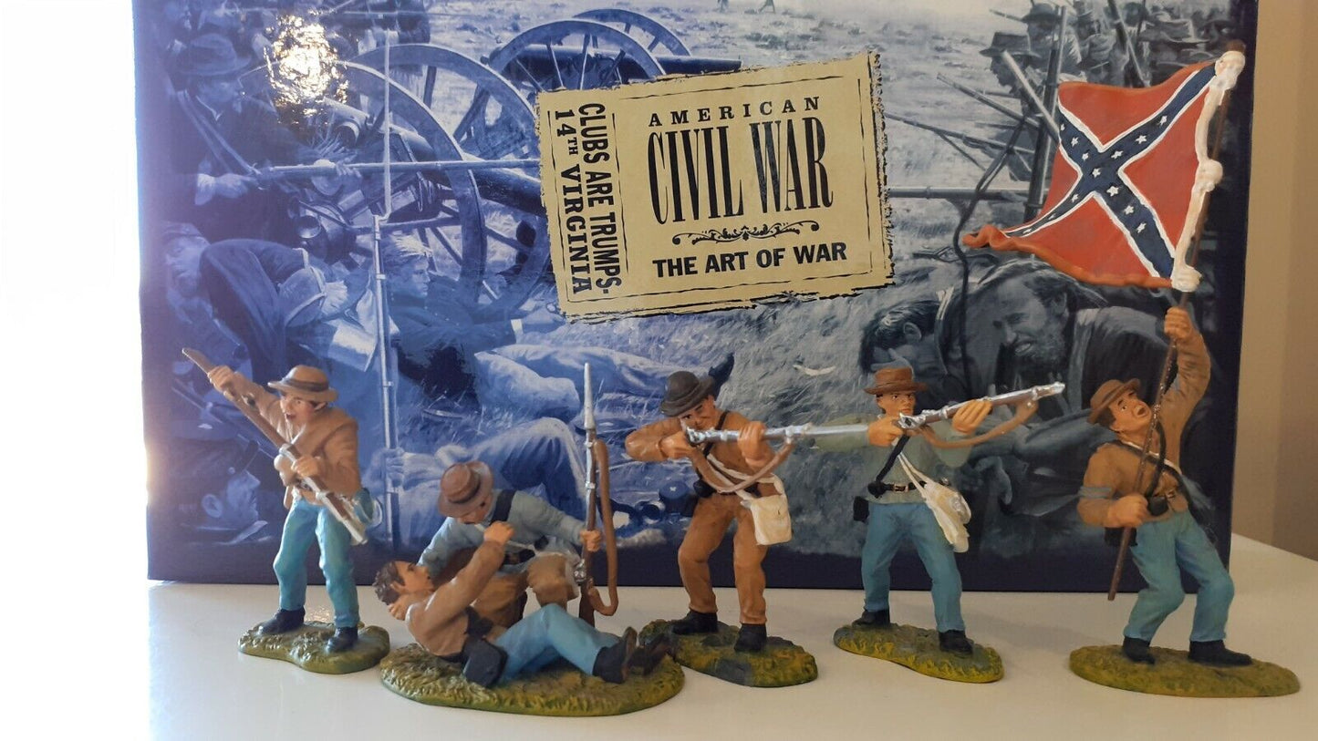 Britains acw confederates 17301 clubs trumps 14th Virginia Gettysburg mib