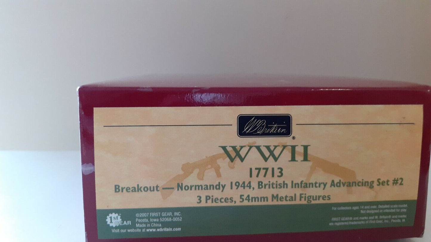 Britains ww2 17713 British infantry advancing metal boxed 2007 1:32