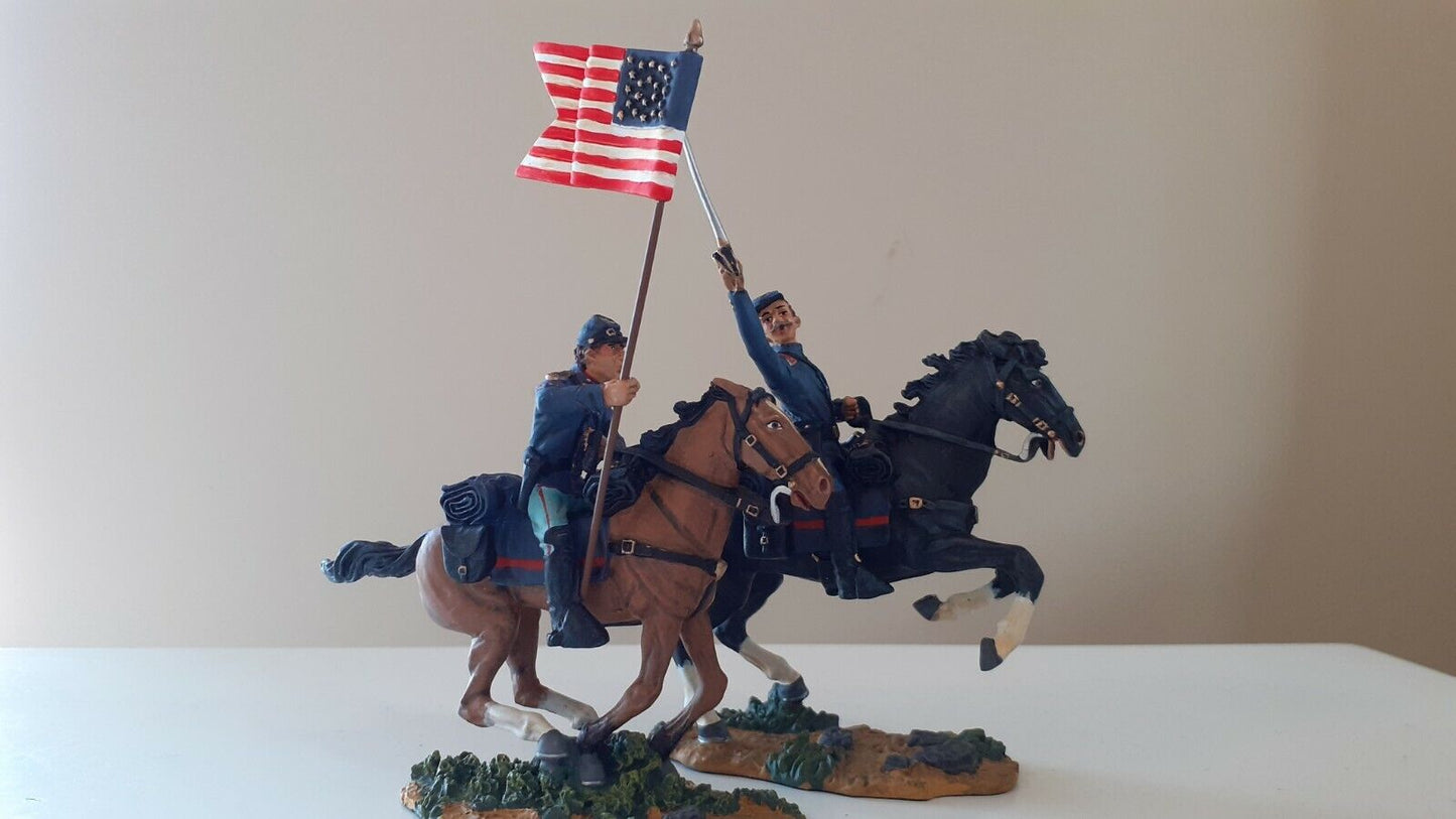 Britains 17481 acw union cavalry flag bearer etc metal boxed 1:32 only made 2004