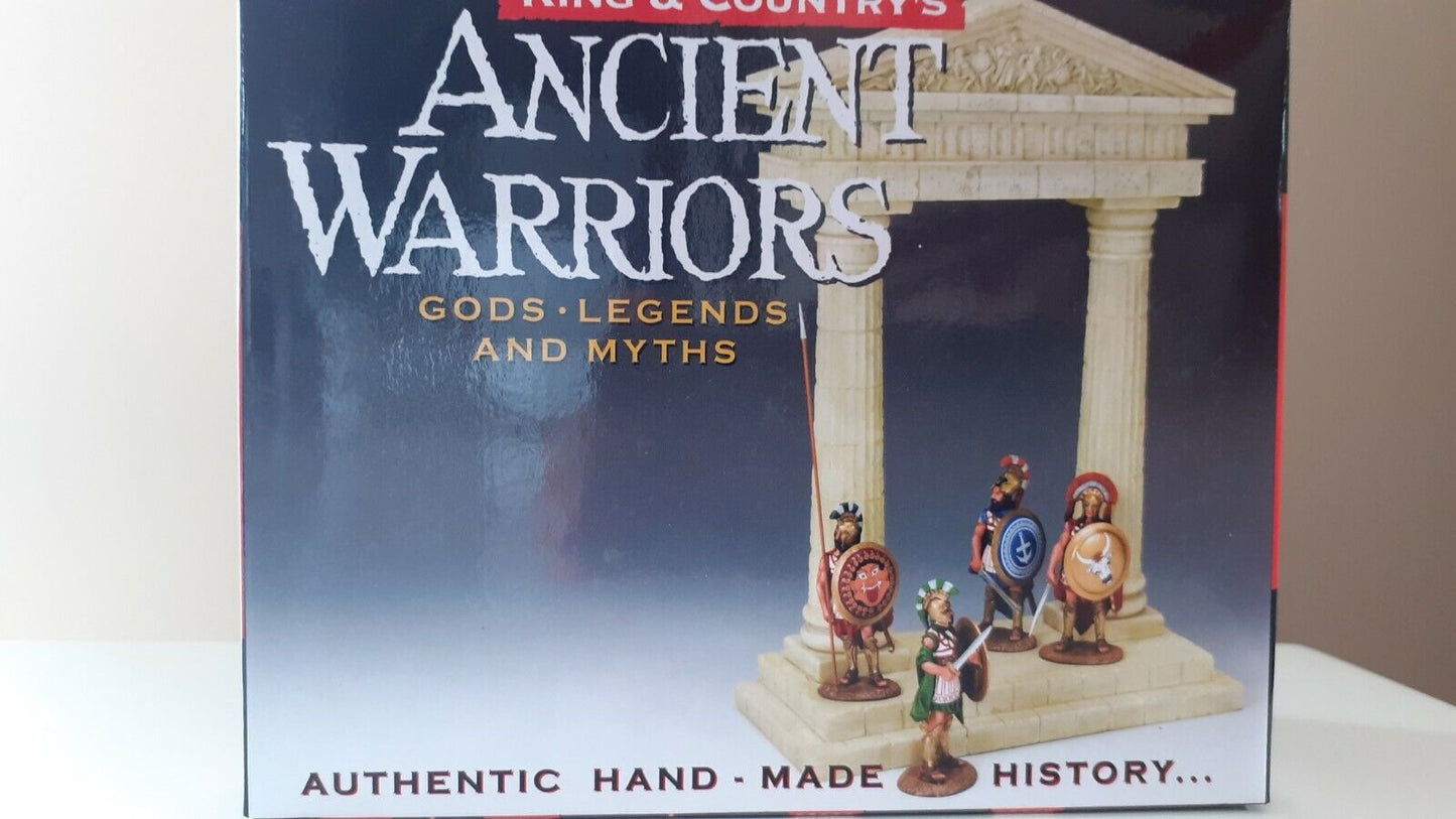 King and country ancient greeks hoplite swordsman ag11 1:30 metal boxed