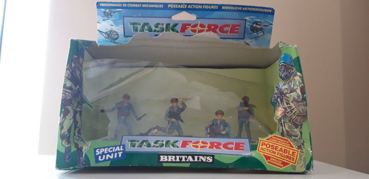 Britains deetail ww2 task  force poseable full set boxed 1990s  1:32