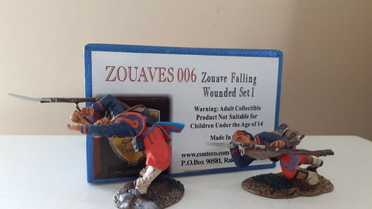 conte 006 zouaves wounded acw metal boxed infantry 1:32