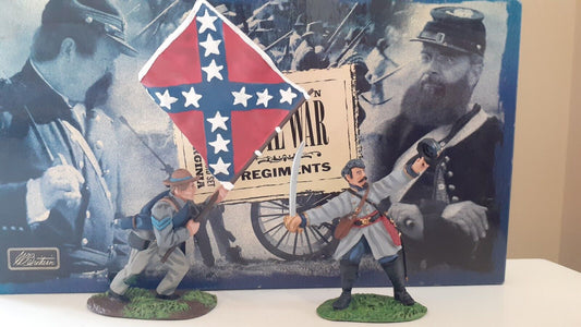 Britains 17111 acw confederate command set 57th Virginia  1:32 boxed