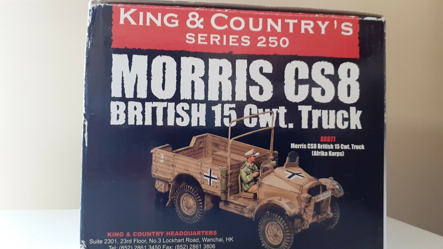 King and country ww2 capture morris truck German panzer tank box 1:30 ak077 ak77