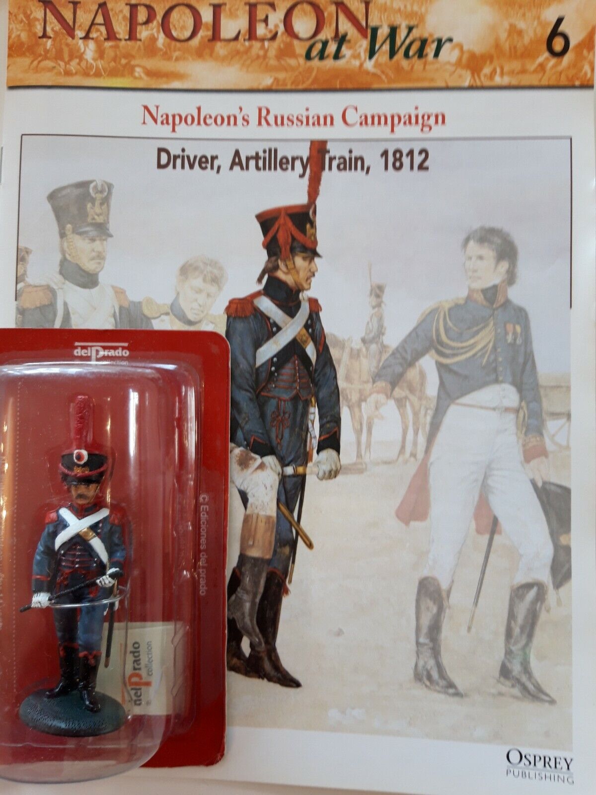 Del prado napoleon at war 6 waterloo 1:30 French artillery  mib book