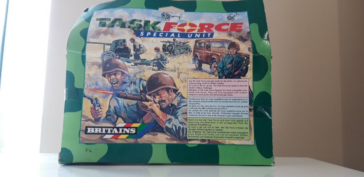 Britains deetail ww2 task  force poseable full set boxed 1990s  1:32