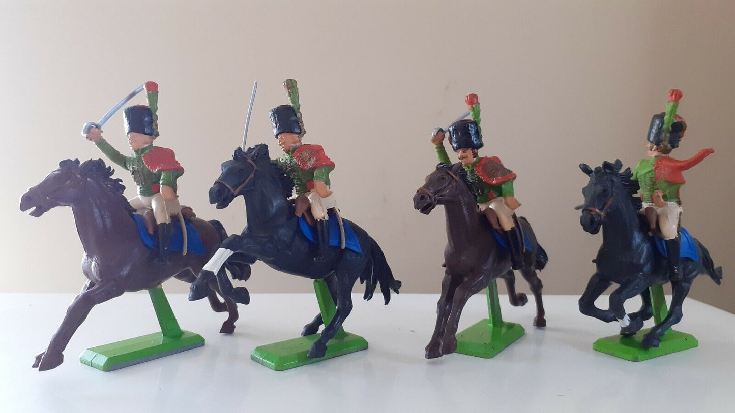 Britains deetail 4 waterloo  French cavalry carabinier chasseur 1970s 1:32  b2