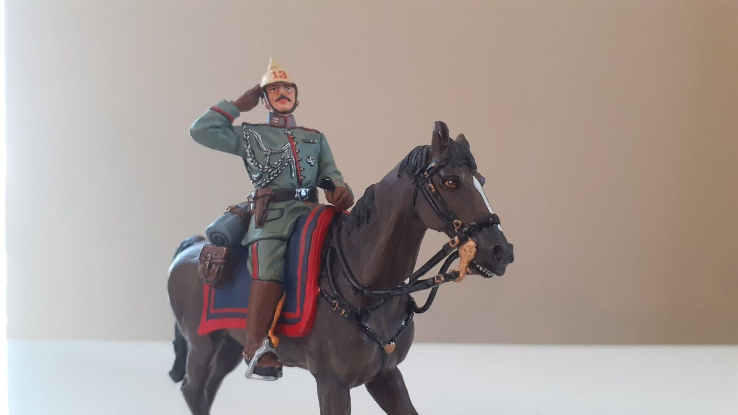 King and country fw05 fw5 ww1 great war mounted german officer 1:30 metal boxed