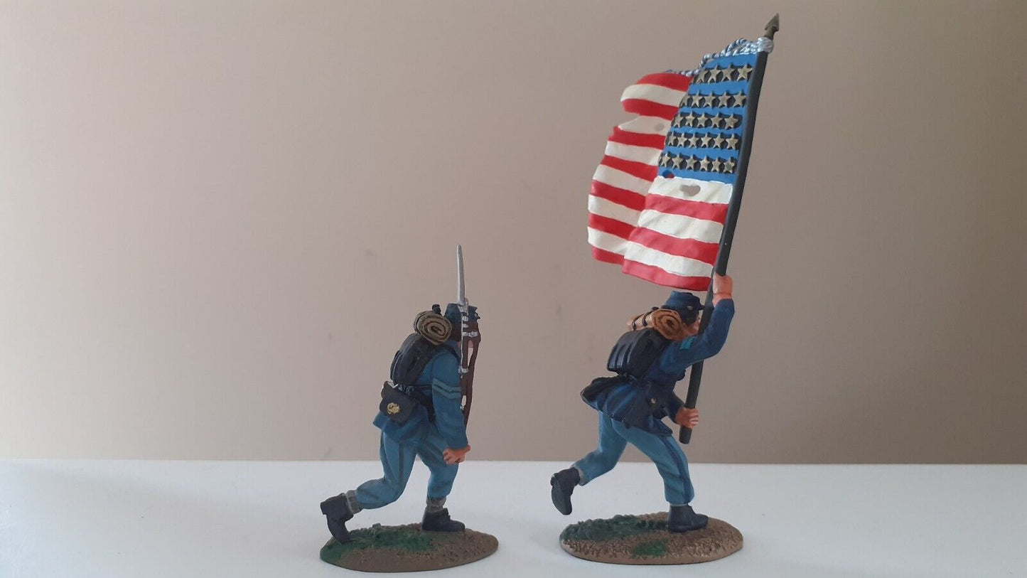 conte acw union 57109 flag bearer boxed 1:32 metal