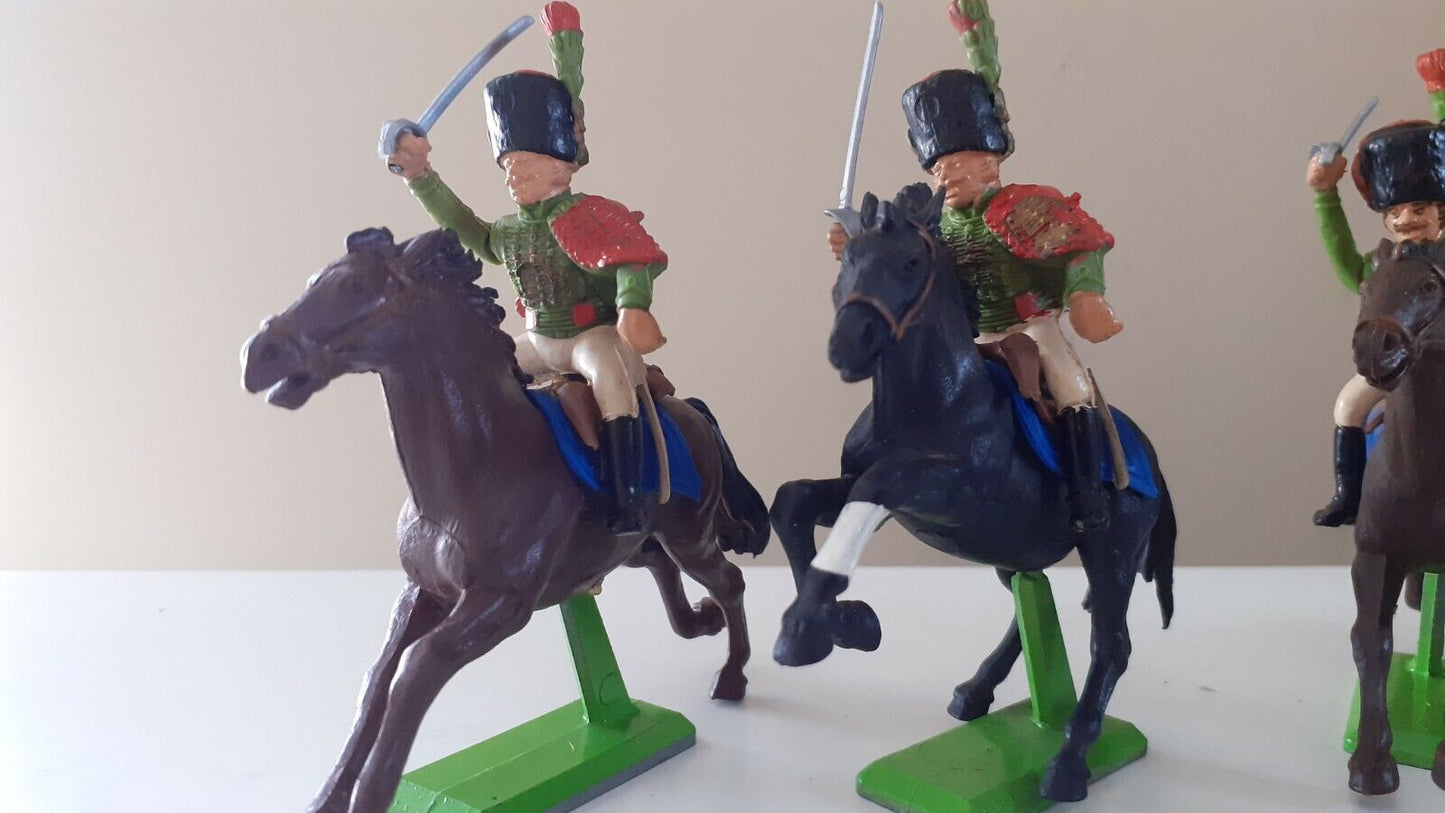 Britains deetail 4 waterloo  French cavalry carabinier chasseur 1970s 1:32  b2