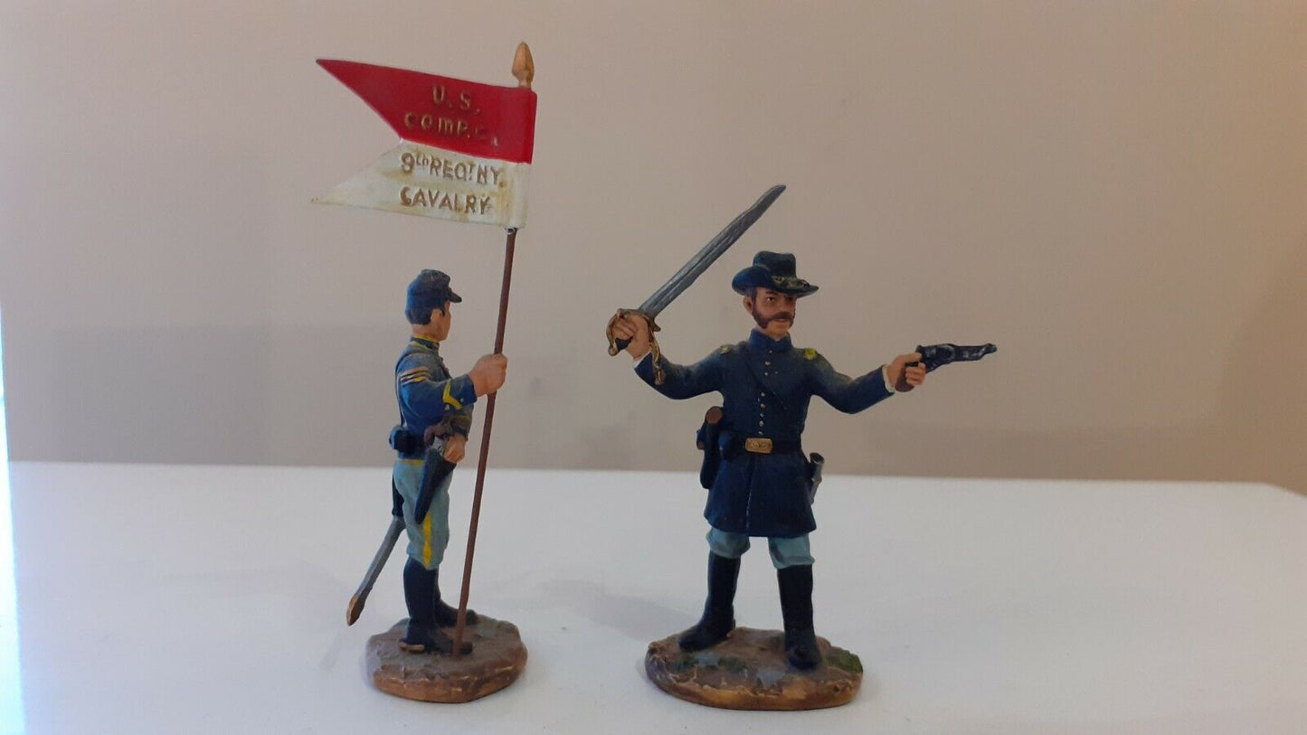 Britains 17566 union cavalry officer and guidon bearer 1:32 metal