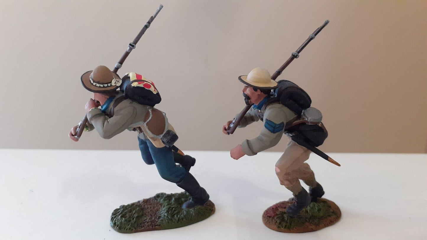 Britains 31010 acw confederate charging set  1:32 boxed