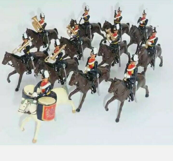 BRITAINS 40191 BRITISH 9TH LANCERS MOUNTED BAND CAVALRY 2001 1:32