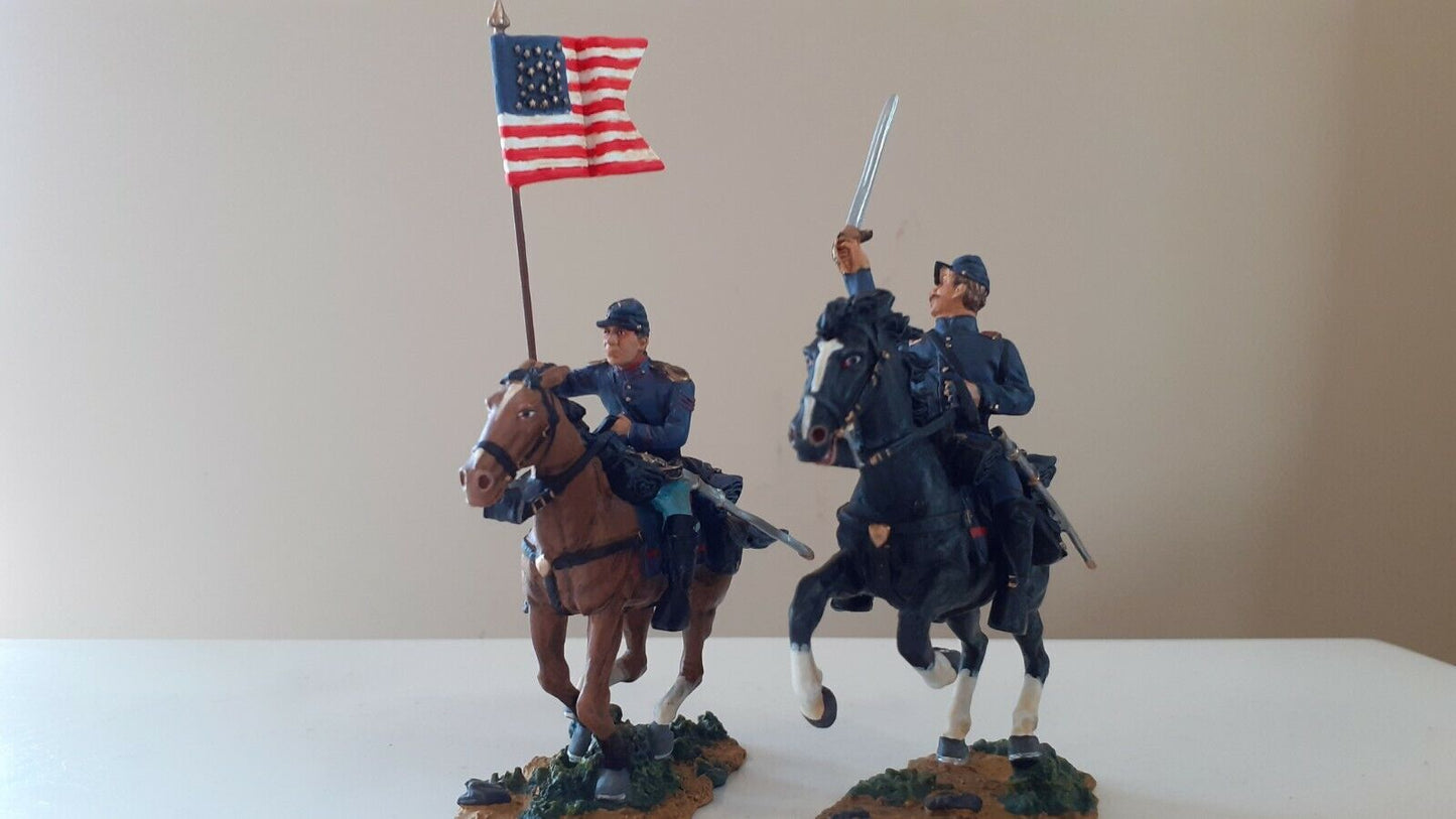 Britains 17481 acw union cavalry flag bearer etc metal boxed 1:32 only made 2004