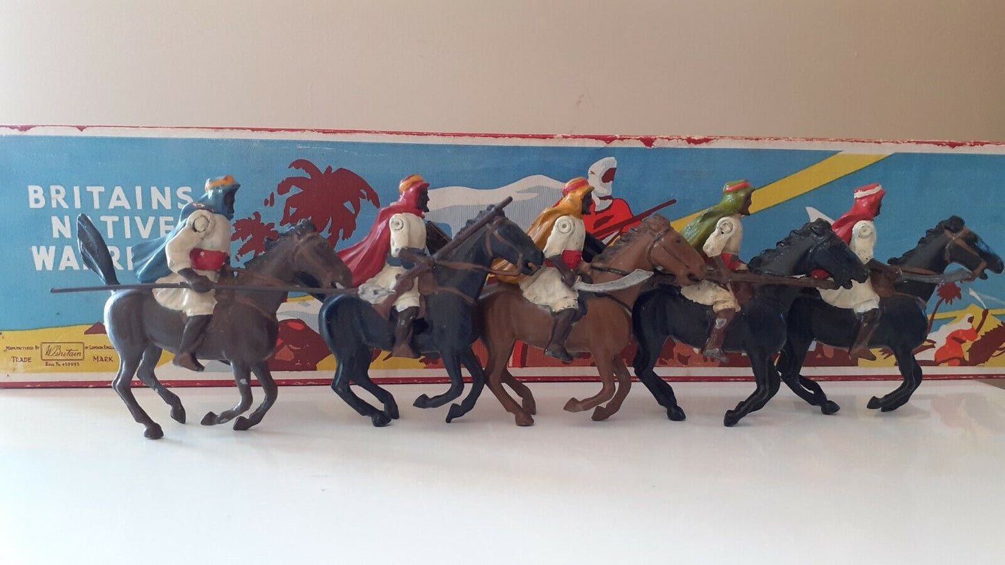 Britains set 164 native warriors arabs ffl cavalry 1940s 1:32 metal