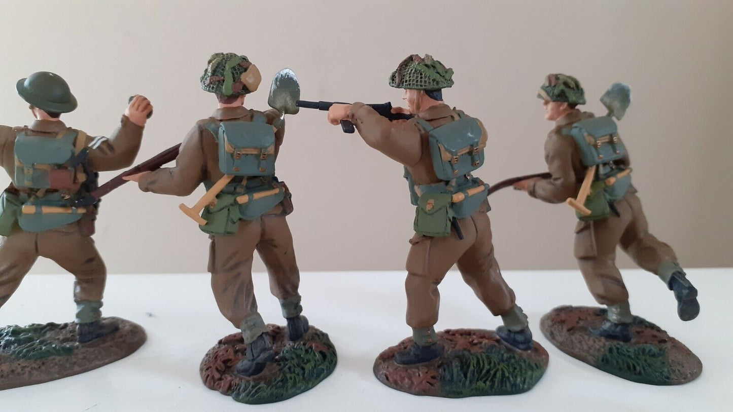 Britains ww2 british Canadian infantry 5 figures d-day 1:32  17713 no box