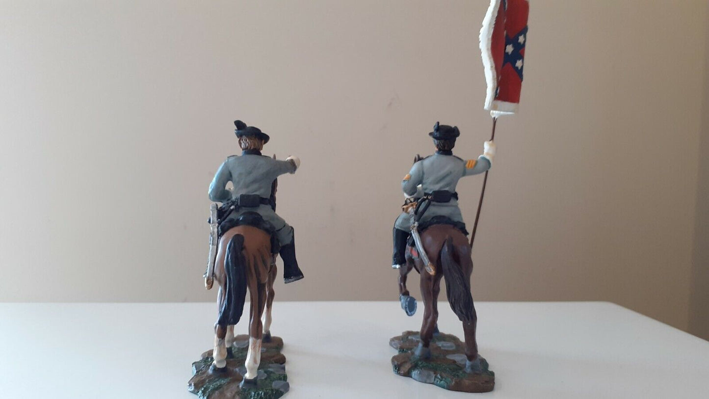 Britains 17372 acw confederate cavalry guidon  boxed 1:32