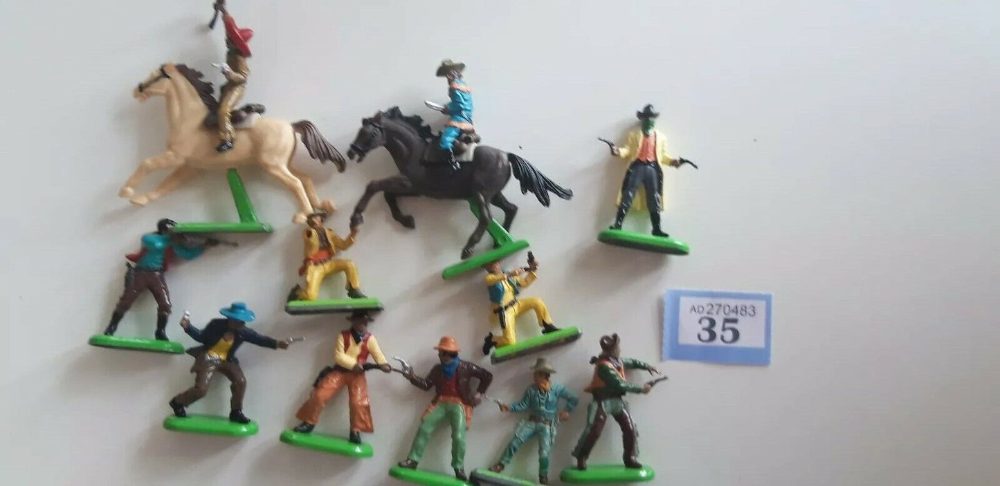 Britains deetail acw wild west cowboys  1970s  1:32  b3