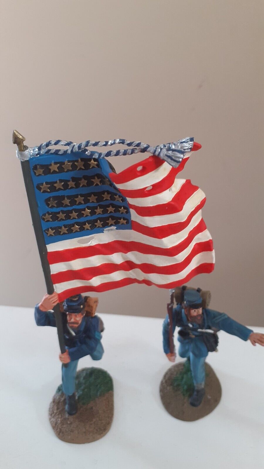 conte acw union 57109 flag bearer boxed 1:32 metal