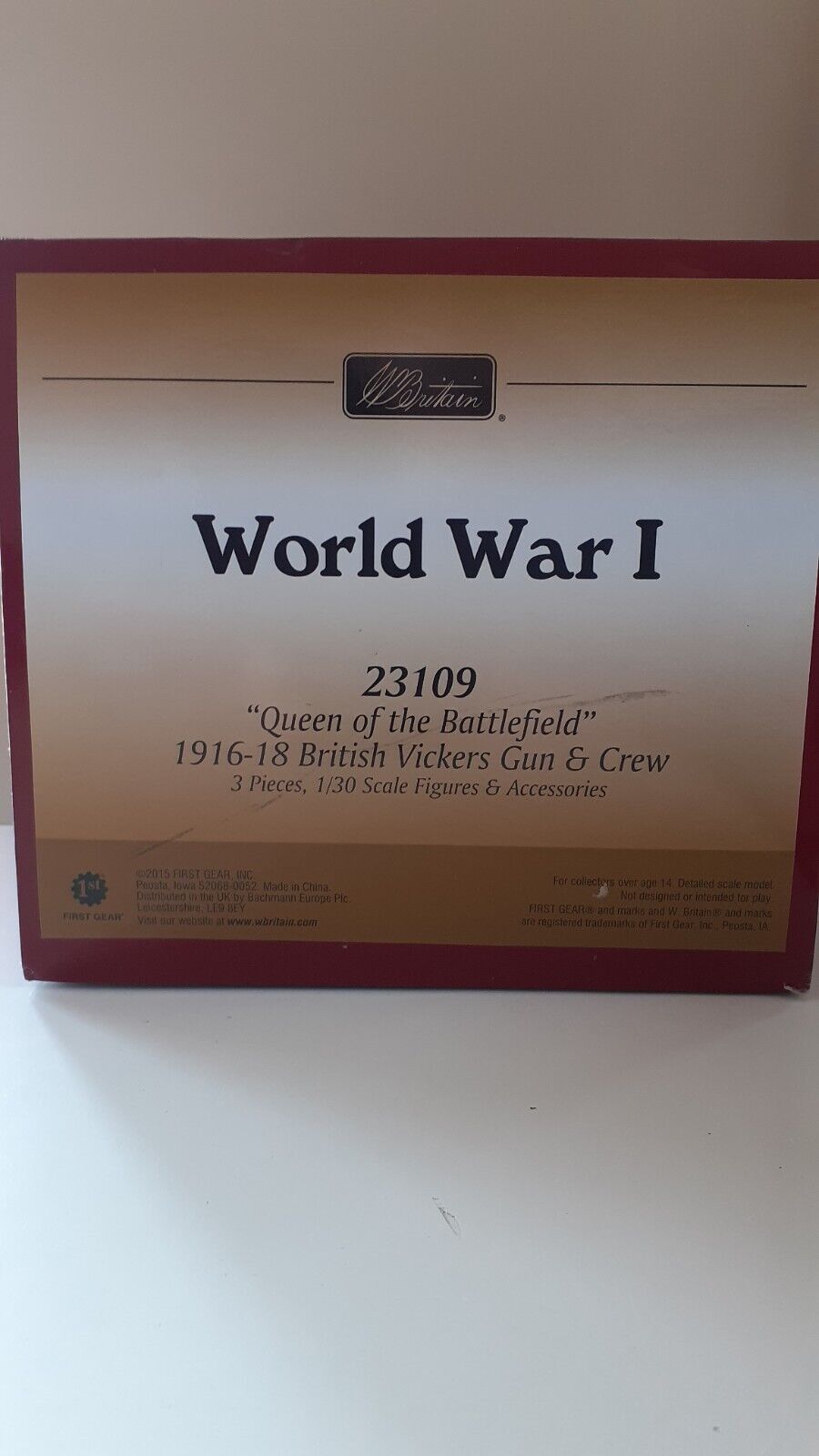 Britains ww1 23109 2015 queen of battlefield vickers boxed ltd edition 1:32