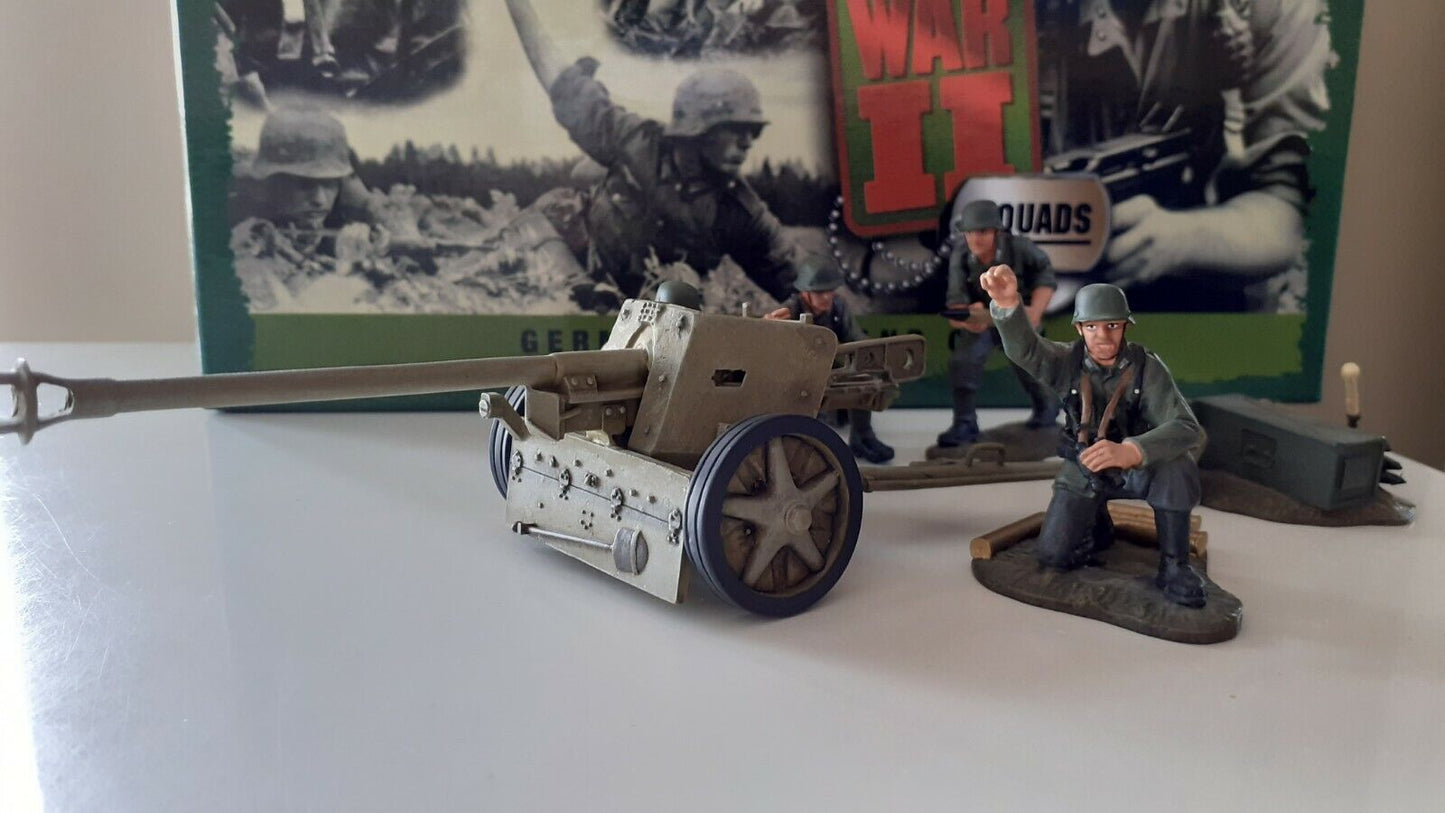 Britains 17452 ww2 german pak40 gun crew boxed d-day  artillery 2003