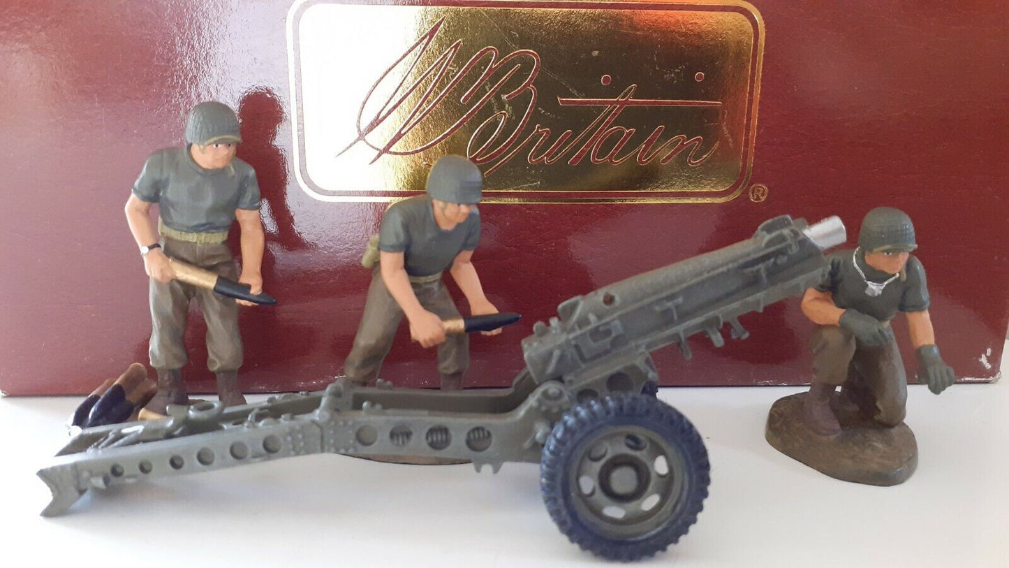 Britains us army infantry 1:32 metal 17249 75mm howitzer 2004 d-day