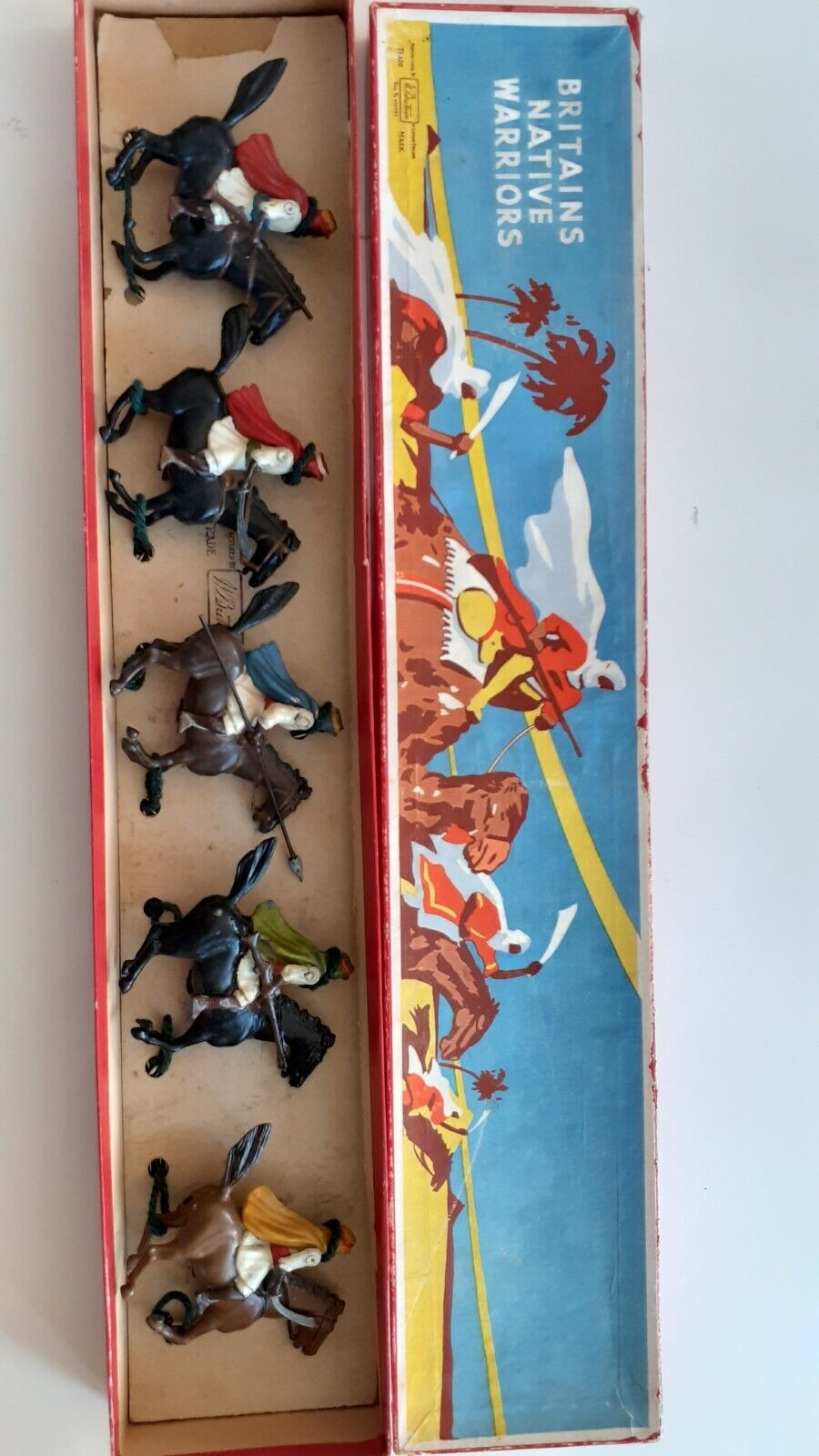 Britains set 164 native warriors arabs ffl cavalry 1940s 1:32 metal