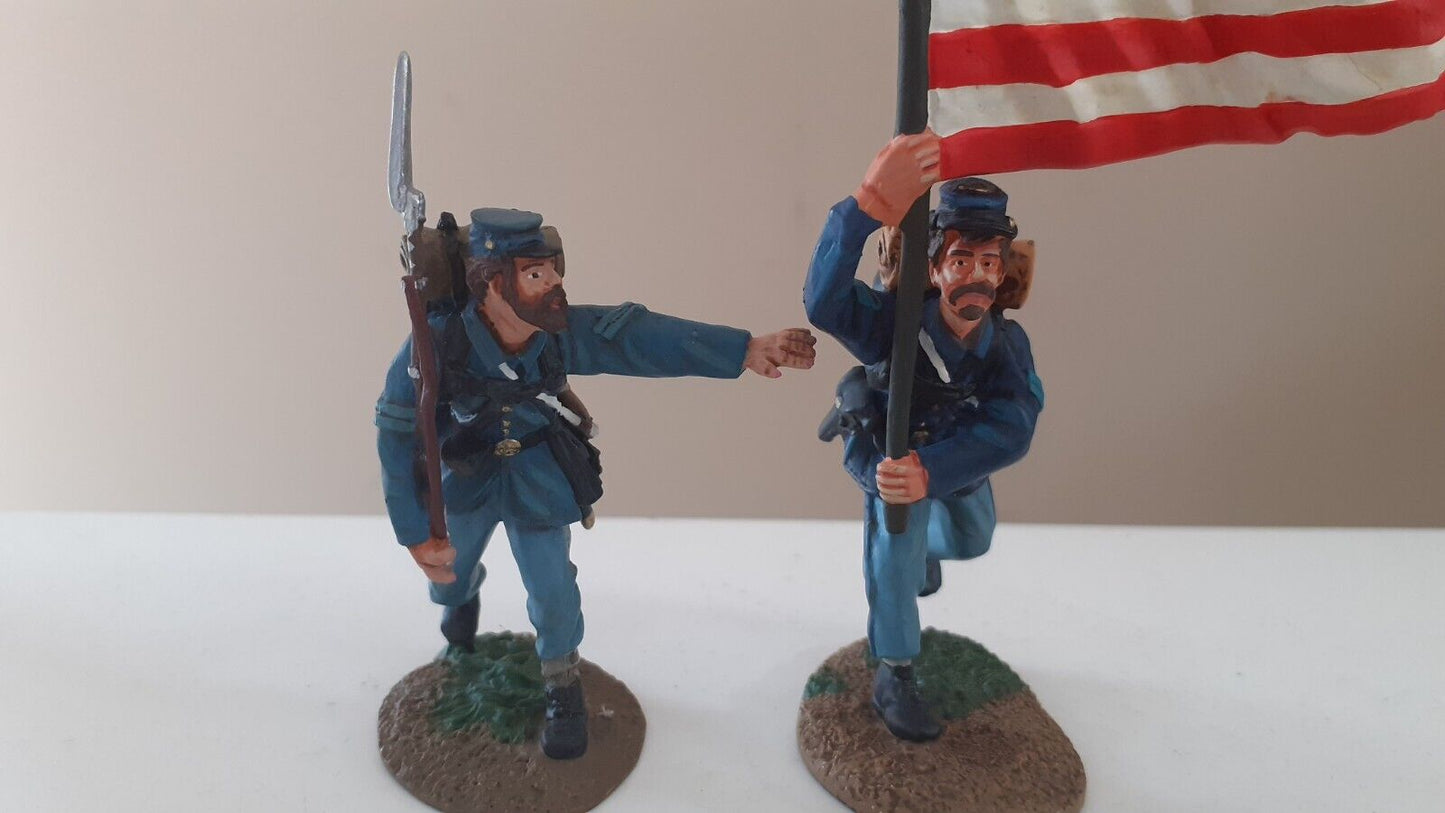 conte acw union 57109 flag bearer boxed 1:32 metal