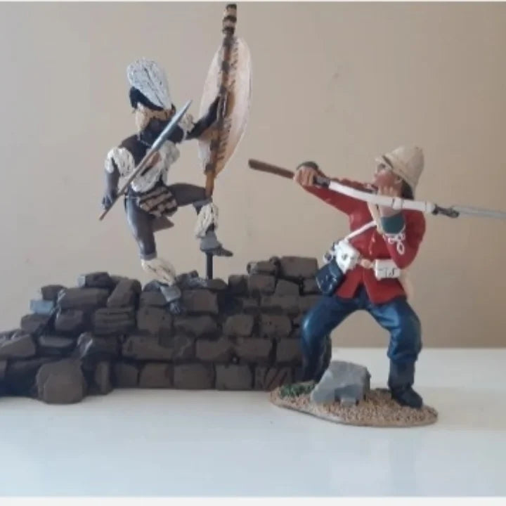 Britains 20115 Zulu wars 24th foot  1:32 metal fight for kraal limited boxed wdb