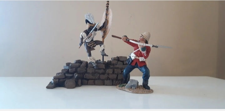 Britains 20115 Zulu wars 24th foot  1:32 metal fight for kraal limited boxed wdb